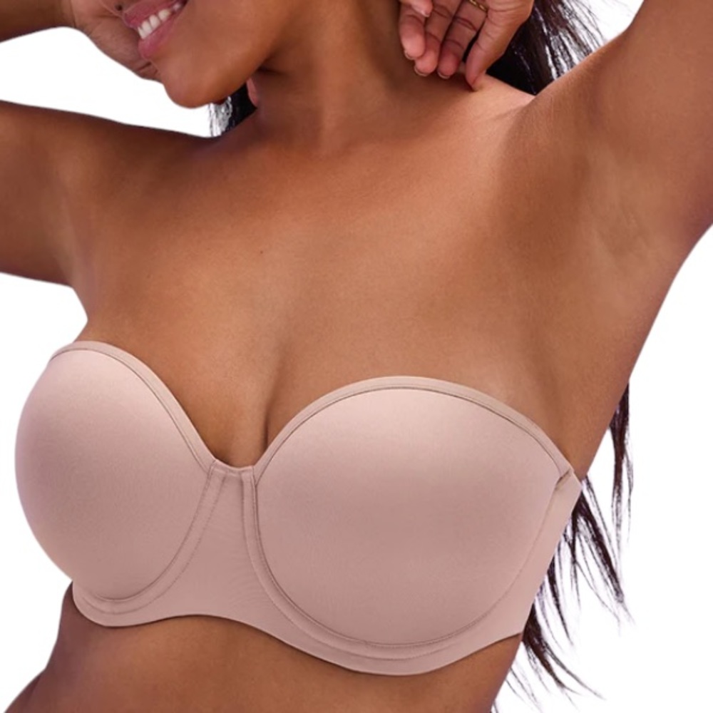 THIRDLOVE | 24/7® Classic Strapless Convertible Bra in Taupe size 34E {NEW}